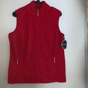 Never worn Red Fleece Vest